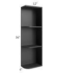 Midtown Black Shaker 6x36 Open End Wall Cabinet – Right Opening