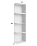 Midtown White Shaker 6x42 Open End Wall Cabinet – Right Opening