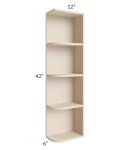 Midtown Cream Shaker 6x42 Open End Wall Cabinet – Right Opening
