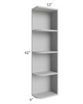 Midtown Painted Grey Shaker 6x42 Open End Wall Cabinet – Right Opening