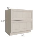 Catalina Mist 36" 2-Drawer Base Cabinet