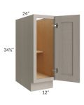 Catalina Mist 12" Full Height Door Base Cabinet