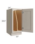 Catalina Mist 15" Full Height Door Tray Divider Base Cabinet