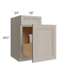 Catalina Mist 18" Base Cabinet with Double Trashcan Pullout