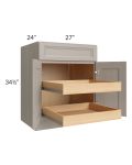Catalina Mist 27" Base Cabinet with 2 Rollout Trays