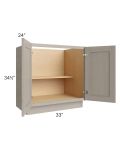Catalina Mist 33" Full Height Door Base Cabinet