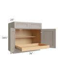 Catalina Mist 36" Base Cabinet with 1 Rollout Tray
