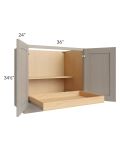 Catalina Mist 36" Full Height Base Cabinet with 1 Rollout Tray