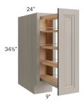 Catalina Mist 9" Full Height Door Base Cabinet with Shelf Pullout