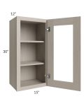 Catalina Mist 15x30 Wall Glass Door Cabinet (Prepped for Glass Doors)