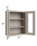 Catalina Mist 24x30 Wall Glass Door Cabinet (Prepped for Glass Doors)