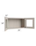 Catalina Mist 33x18 Decorative Wall Cabinet