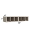 Catalina Mist 30x6 Wine Cubby Wall Cabinet