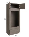 Natural Grey Shaker 33x84 Double Oven or Oven/Microwave Cabinet