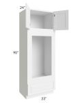 Dakota White 33x90 Double Oven or Oven/Microwave Cabinet