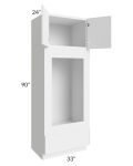 Portland White 33x90 Double Oven or Oven/Microwave Cabinet 