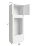 Dakota White 33x96 Double Oven or Oven/Microwave Cabinet