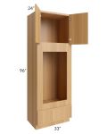 Portland Sand 33x96 Double Oven or Oven/Microwave Cabinet 