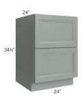 Catalina Meadow Green 24" 2-Drawer Base Cabinet