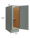 Catalina Meadow Green 12" Full Height Door Base Cabinet 