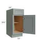 Catalina Meadow Green 15" Base Cabinet 