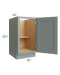 Catalina Meadow Green 18" Full Height Door Base Cabinet - Low stock through March
