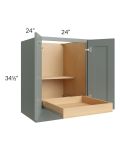 Catalina Meadow Green 24" Full Height Base Cabinet with 1 Rollout Tray