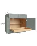 Catalina Meadow Green 36" Base Cabinet with 1 Rollout Tray