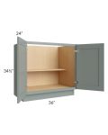 Catalina Meadow Green 36" Full Height Door Base Cabinet - Low stock through March