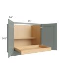 Catalina Meadow Green 36" Full Height Base Cabinet with 1 Rollout Tray