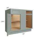 Catalina Meadow Green 42" Blind Base Cabinet - Low stock through March