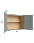 Catalina Meadow Green 30x24 Wall Cabinet 