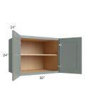 Catalina Meadow Green 30x24x24 Wall Cabinet