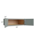 Catalina Meadow Green 33x12x24 Wall Cabinet 