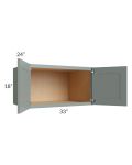 Catalina Meadow Green 33x18x24 Wall Cabinet 