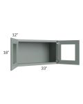 Catalina Meadow Green 33x18 Decorative Wall Cabinet 