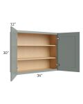Catalina Meadow Green 36x30 Wall Cabinet 