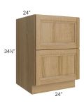 Catalina Toffee 24" 2-Drawer Base Cabinet