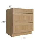 Catalina Toffee 30" 3-Drawer Base Cabinet