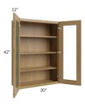 Catalina Toffee 30x42 Wall Glass Door Cabinet (Prepped for Glass Doors)