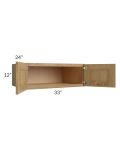 Catalina Toffee 33x12x24 Wall Cabinet