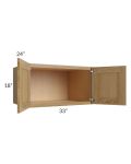 Catalina Toffee 33x18x24 Wall Cabinet