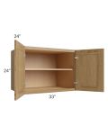 Catalina Toffee 33x24x24 Wall Cabinet