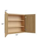 Catalina Toffee 33x30 Wall Cabinet