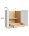 Catalina White 27" Full Height Base Cabinet with 1 Rollout Tray