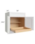 Catalina White 30" Base Cabinet with 1 Rollout Tray