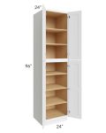 Catalina White 24x96x24 Wall Pantry Cabinet 