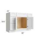 Catalina White 48" Vanity Base Cabinet