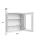Catalina White 30x30 Wall Glass Door Cabinet (Prepped for Glass Doors) 