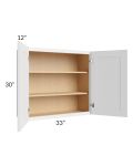 Catalina White 33x30 Wall Cabinet